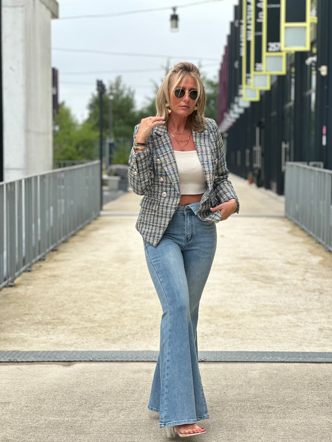 Jean bleu patte d’éléphant / Ti