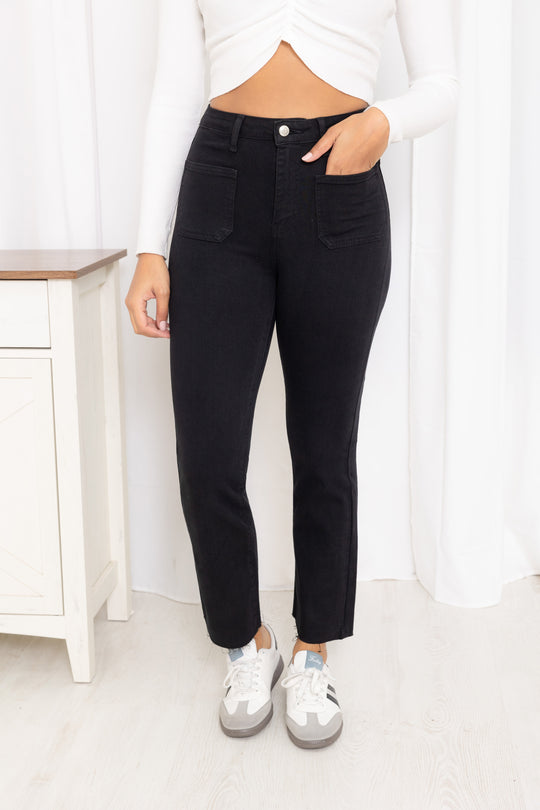 Jean 7/9 en Noir 77226