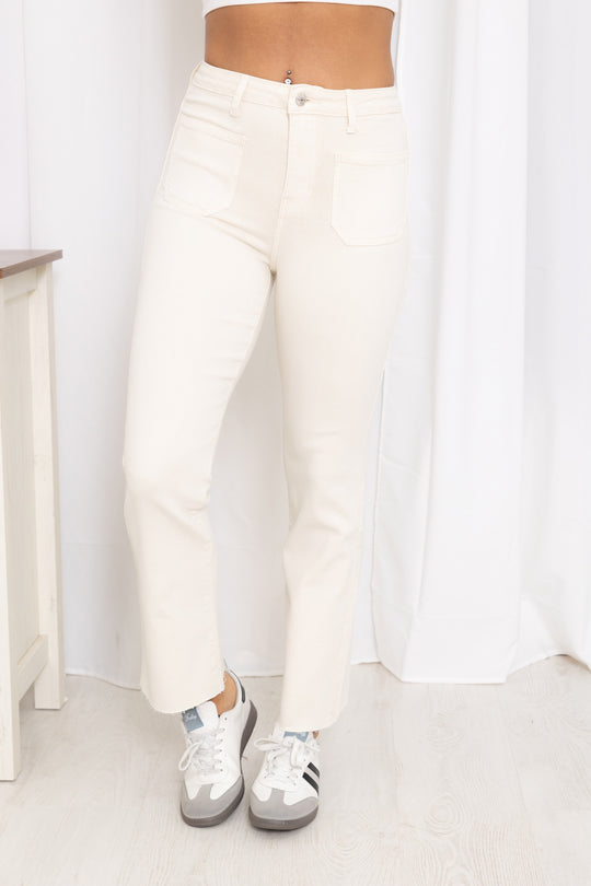 Jean 7/9 en beige claire 77226