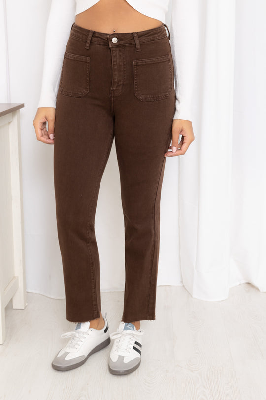 Jean 7/9 en Choco 77226