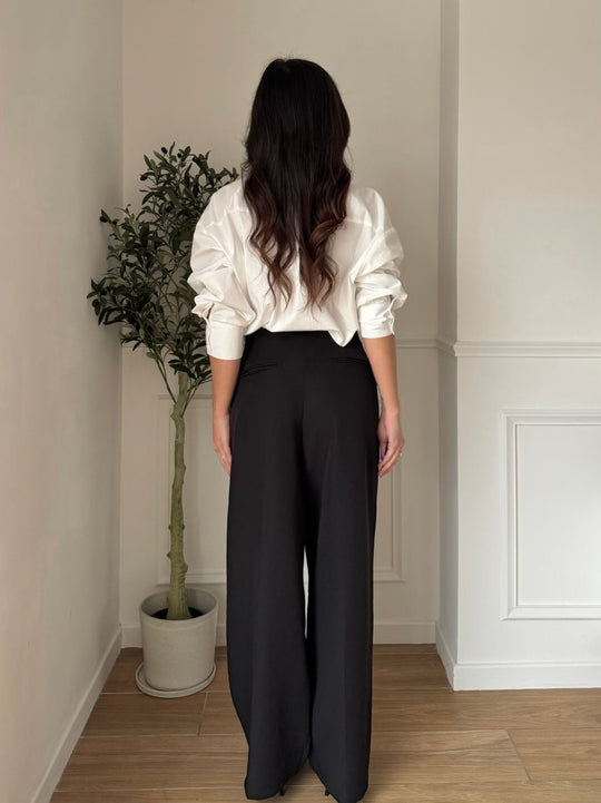 Pantalon pince attaché côté 778 Noir