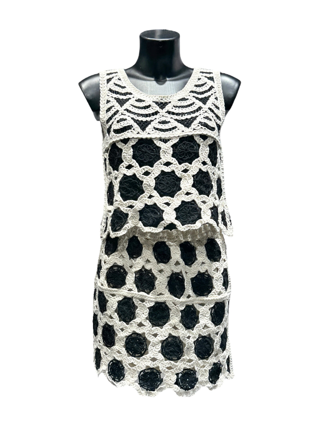 Ensemble top jupe crochet