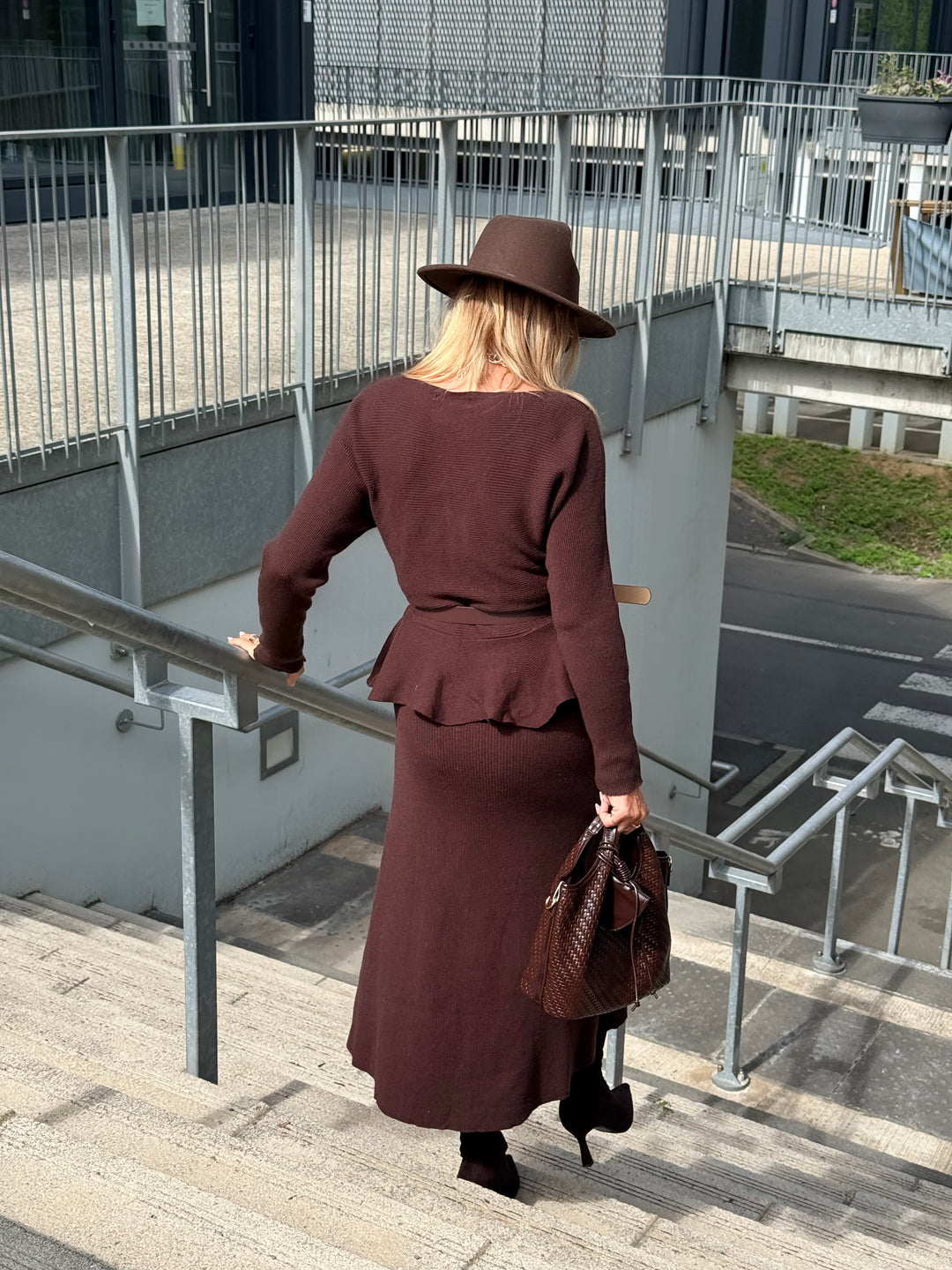 Ensemble maille jupe Choco 5160