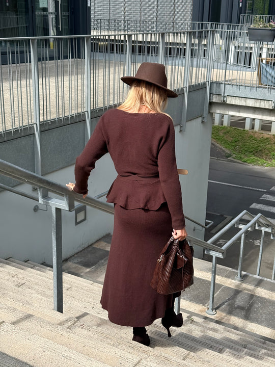 Ensemble maille jupe Choco 5160