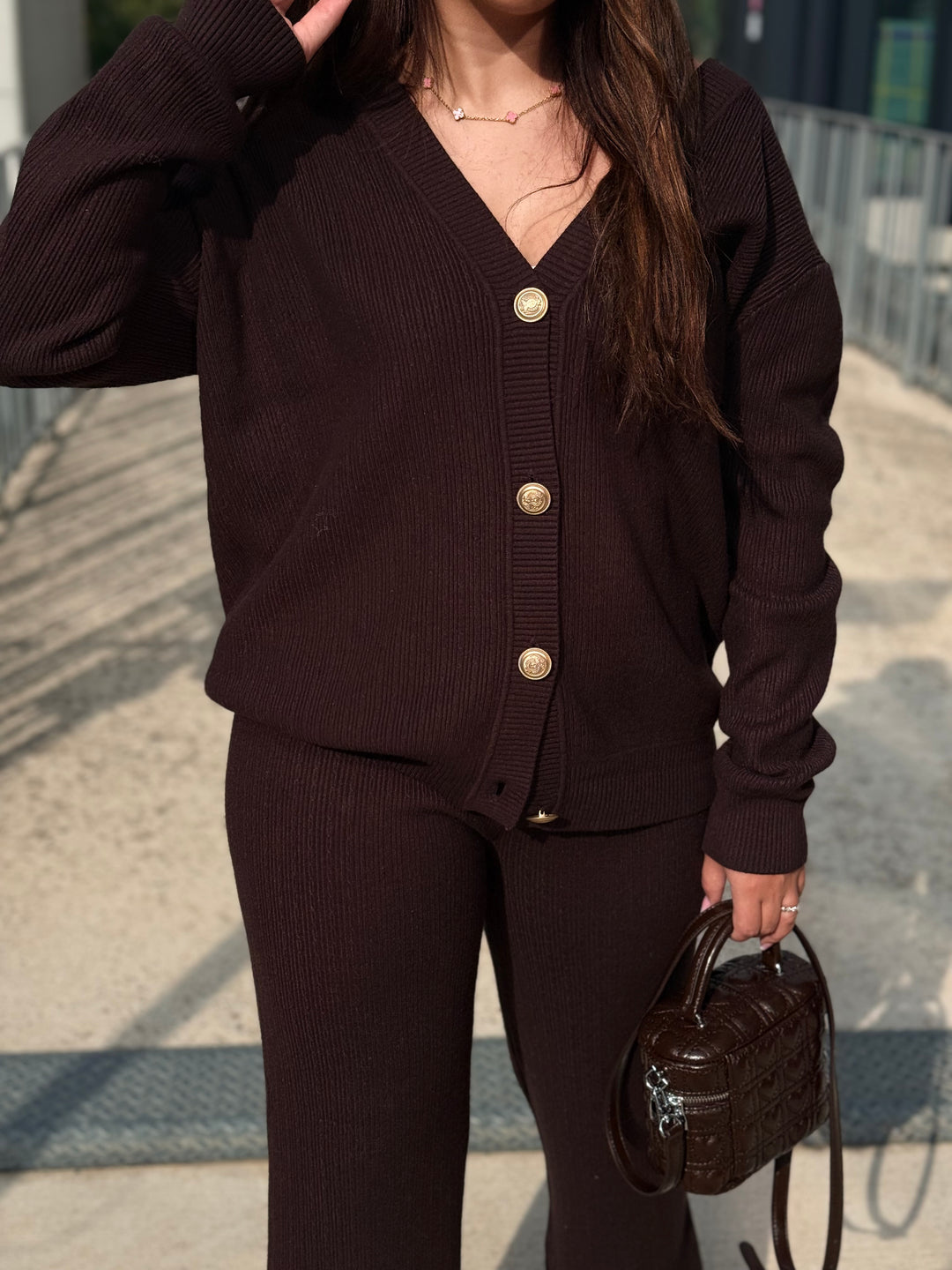 Ensemble maille boutonnés 8915