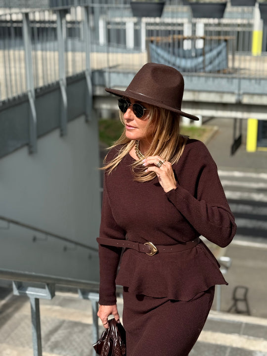 Ensemble maille jupe Choco 5160