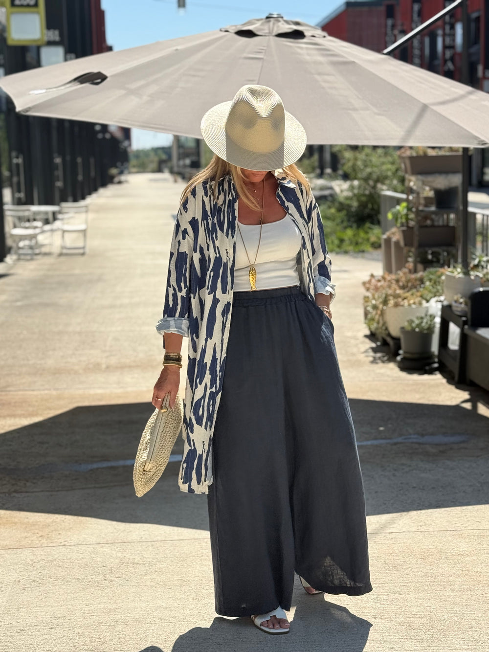 Robe chemise motif zébré R630 BLEU