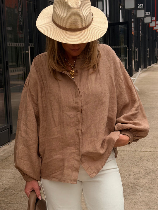 CHEMISES Simple LIN Camel C79043
