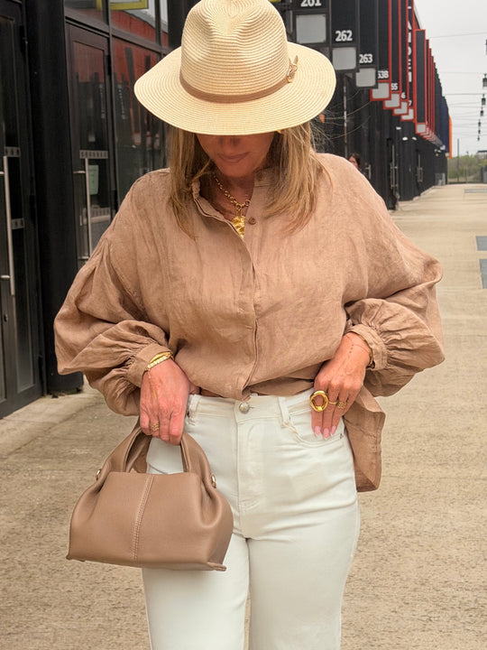 CHEMISES Simple LIN Camel C79043
