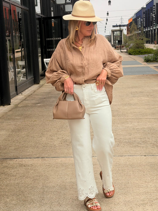 CHEMISES Simple LIN Camel C79043