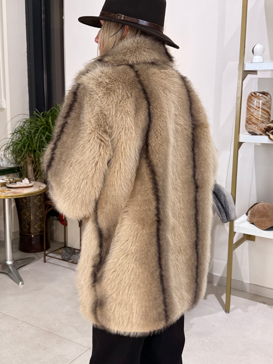 Veste fourrure milong Taupe 5503