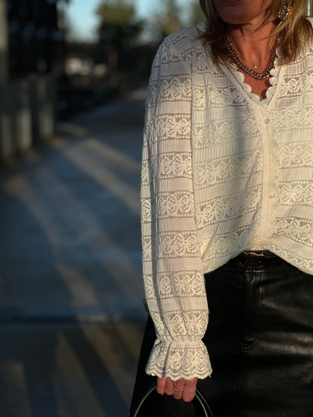 Blouse brodé beige Alma /k-JP3224