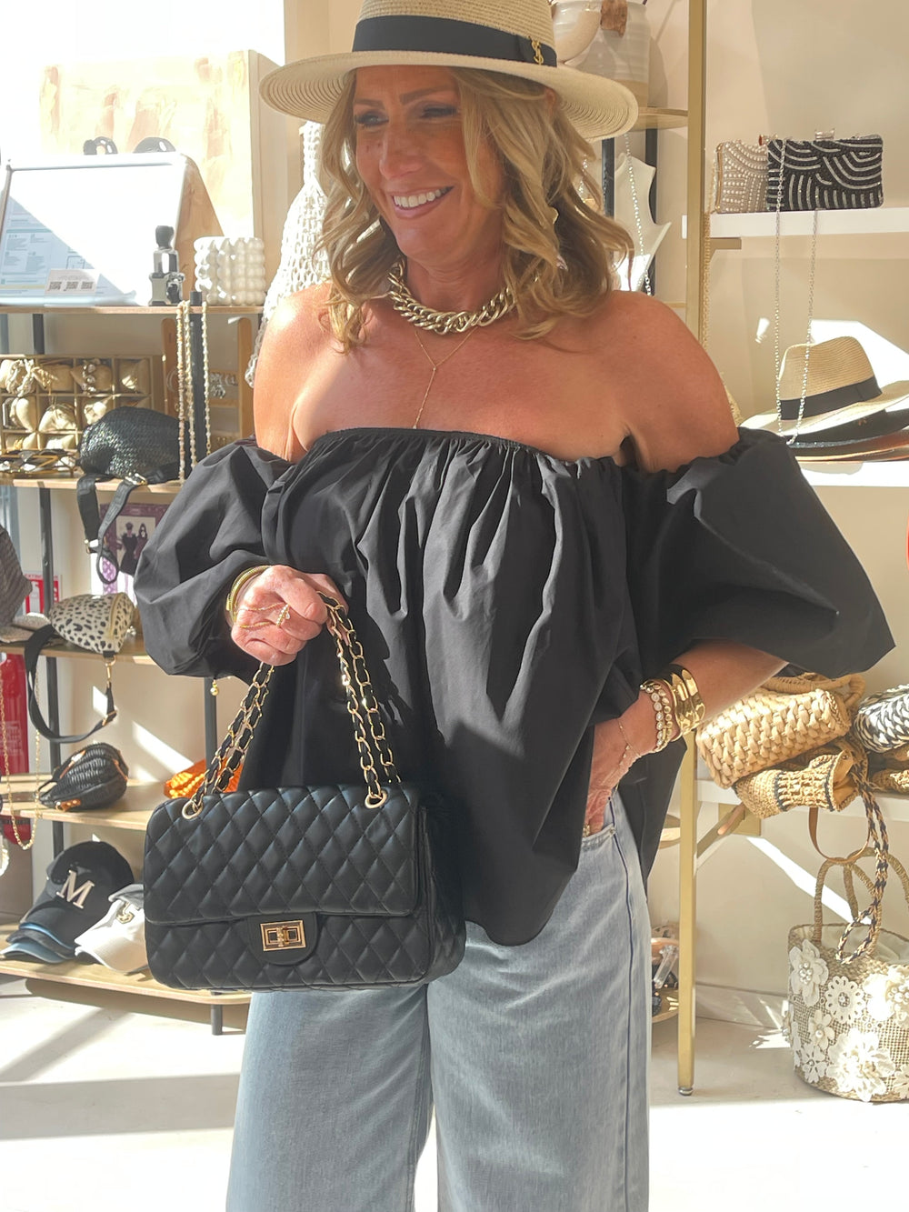 Sac matelassé Noir