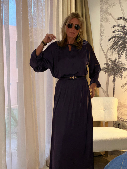Ensemble jupe satin violette/PF209