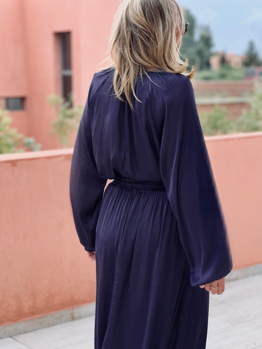 Ensemble jupe satin violette/PF209