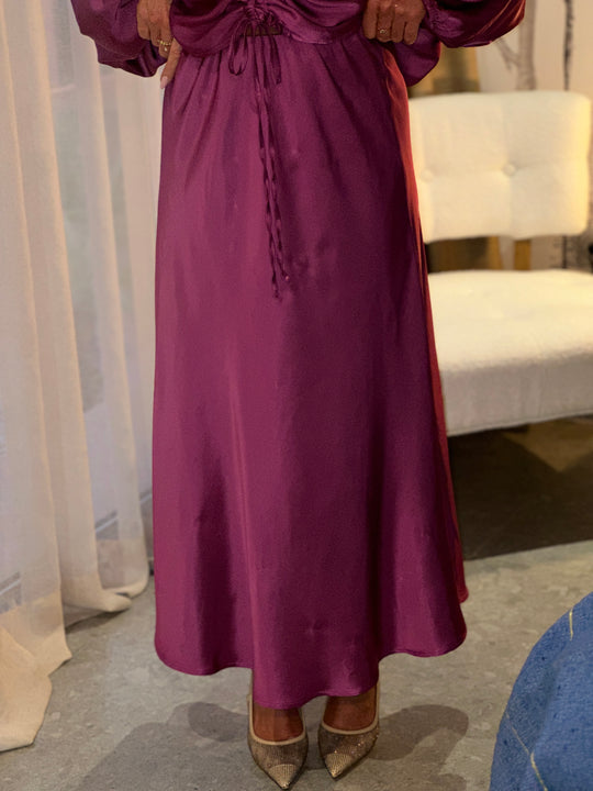 Jupe  en soie en violette /92651