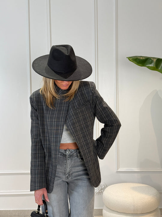 Blazer croisé miri gris carreaux 9908 (qualité +++)