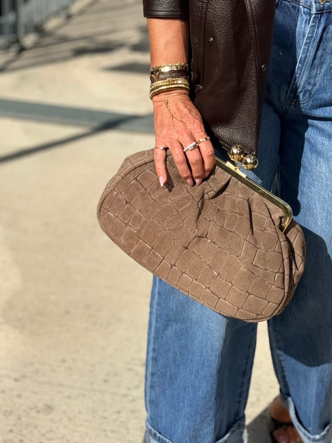 Sac cuir croco