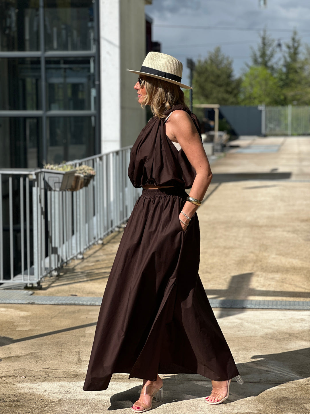 Jupe choco fente évasée Léa 329