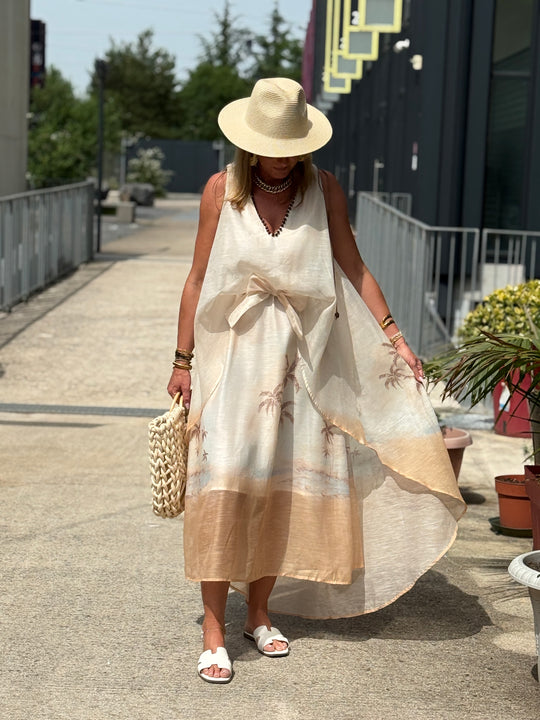 Robe bohème imprimée R10662
