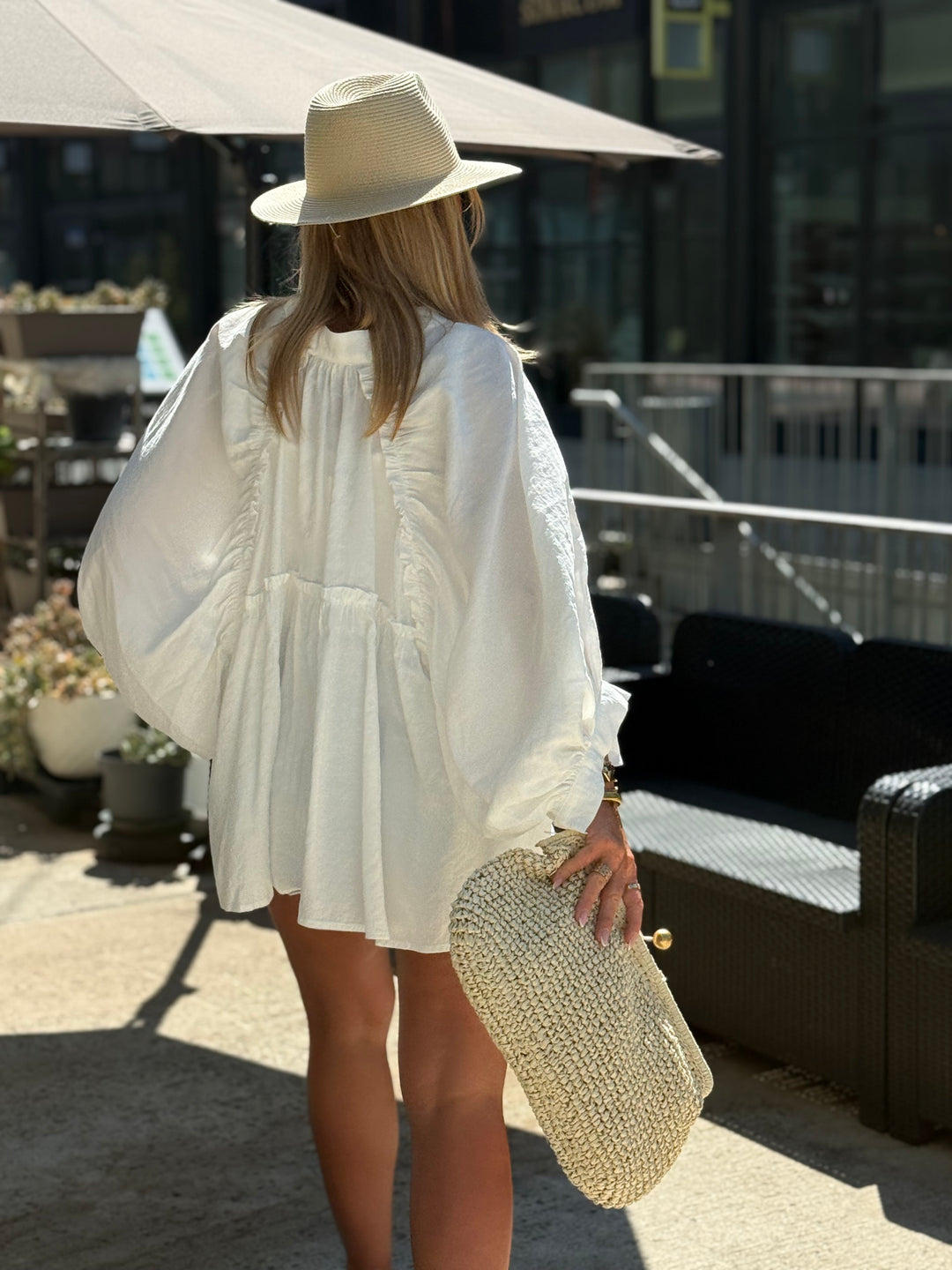 Chemise manche bouffante blanche 5983