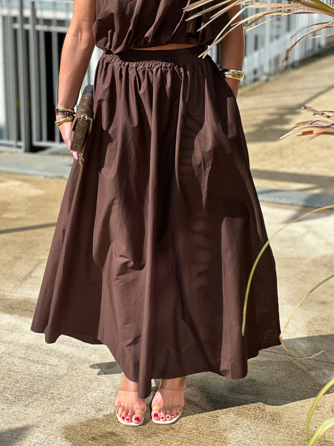 Jupe choco fente évasée Léa 329