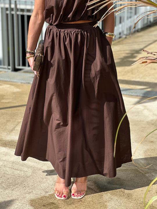 Jupe choco fente évasée Léa 329