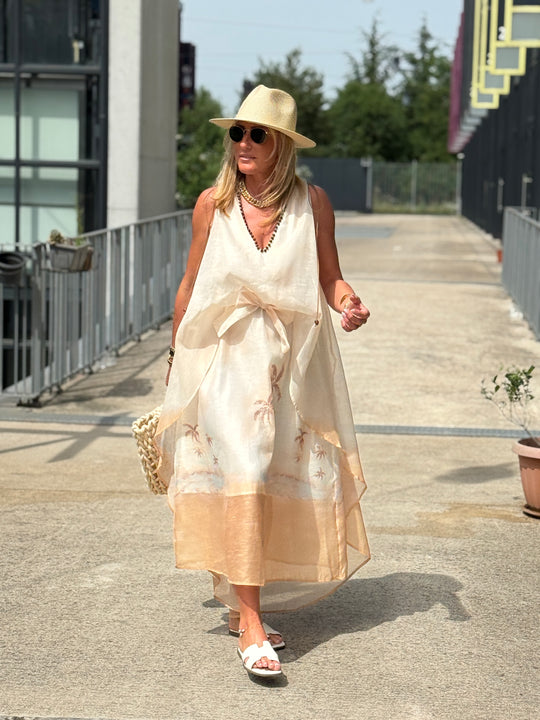 Robe bohème imprimée R10662