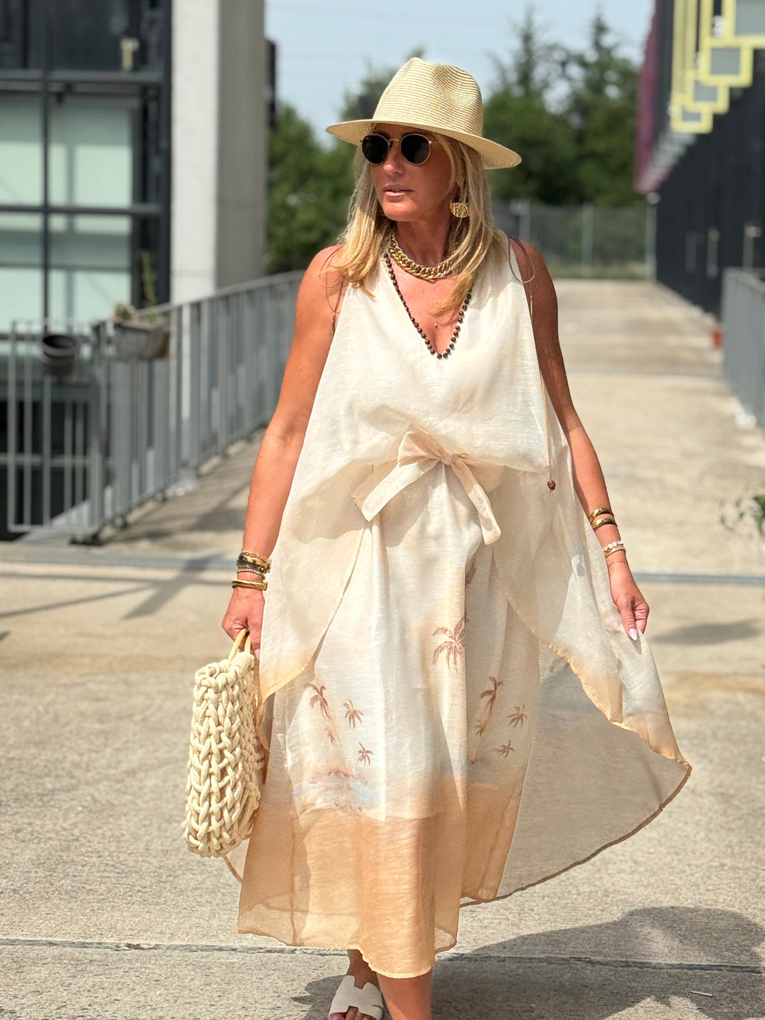 Robe bohème imprimée R10662