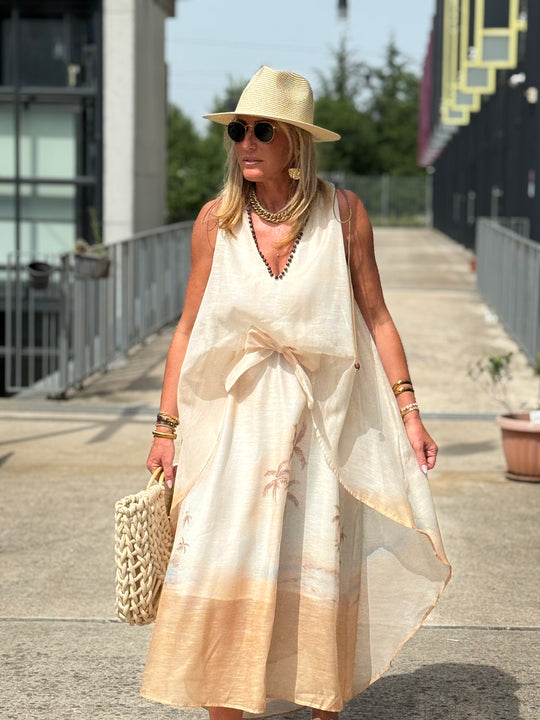 Robe bohème imprimée R10662