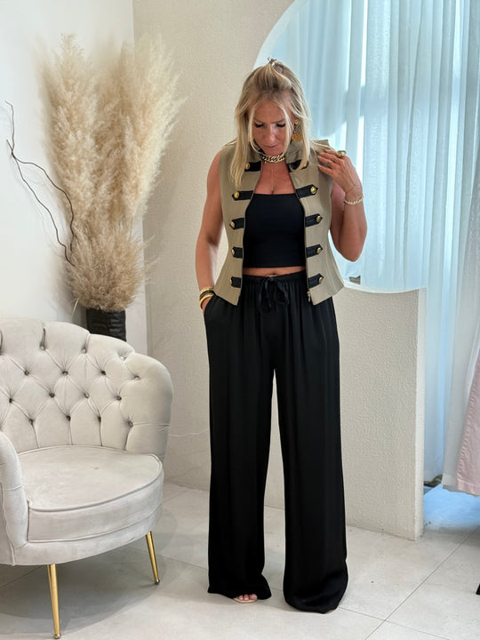 Pantalon satin soie