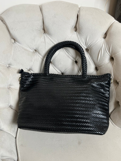 Sac tressé Noir 90610