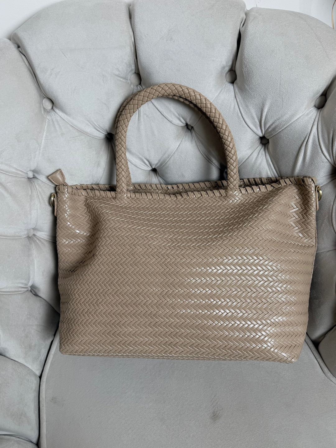 Sac tressé Beige 90610