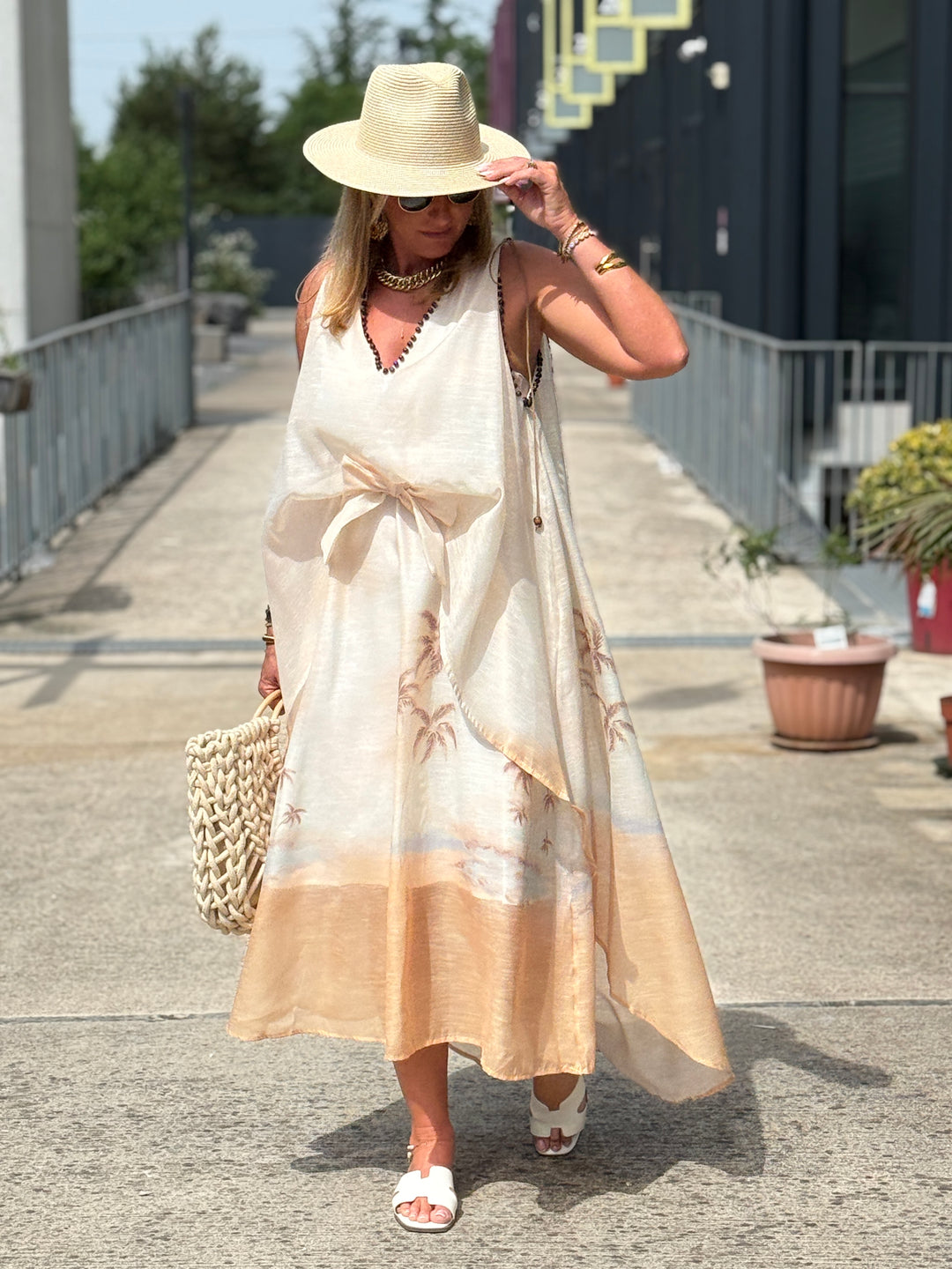 Robe bohème imprimée R10662