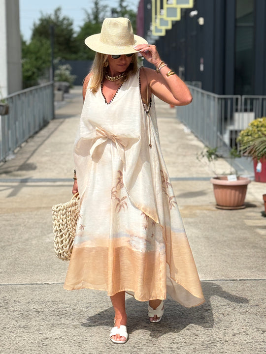 Robe bohème imprimée R10662