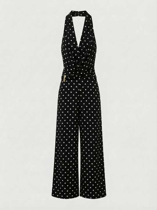 Combinaison à pois Noir M7567