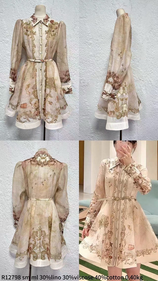 Robe bohème imprimée 12798 VERSION COURTE
