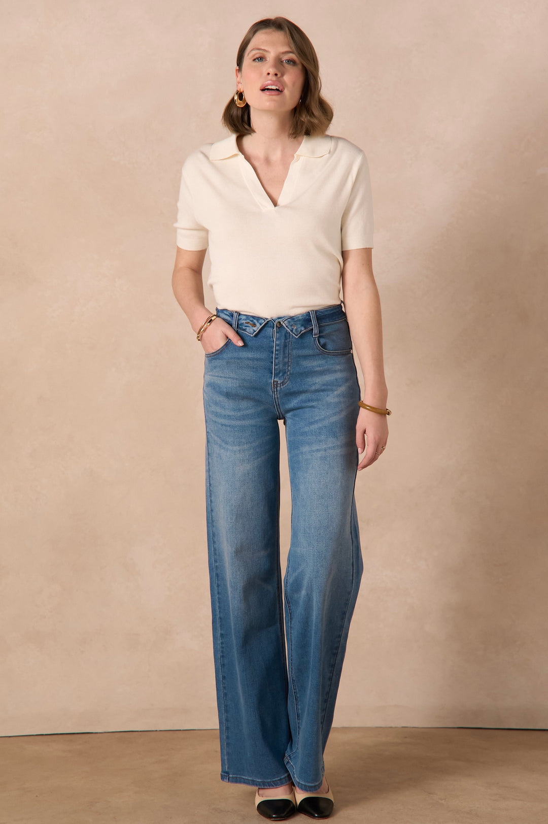 Jean BLEU DROITE REVER A LA TAILLE 3165