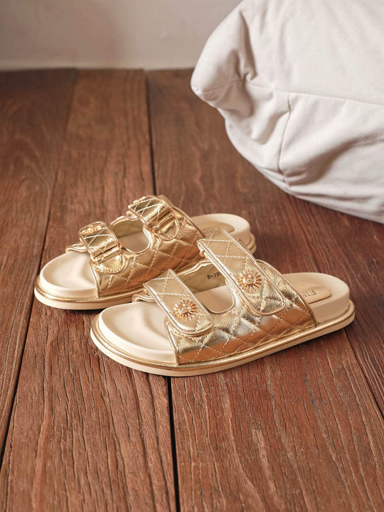 Claquette matelassé Or 8-1998