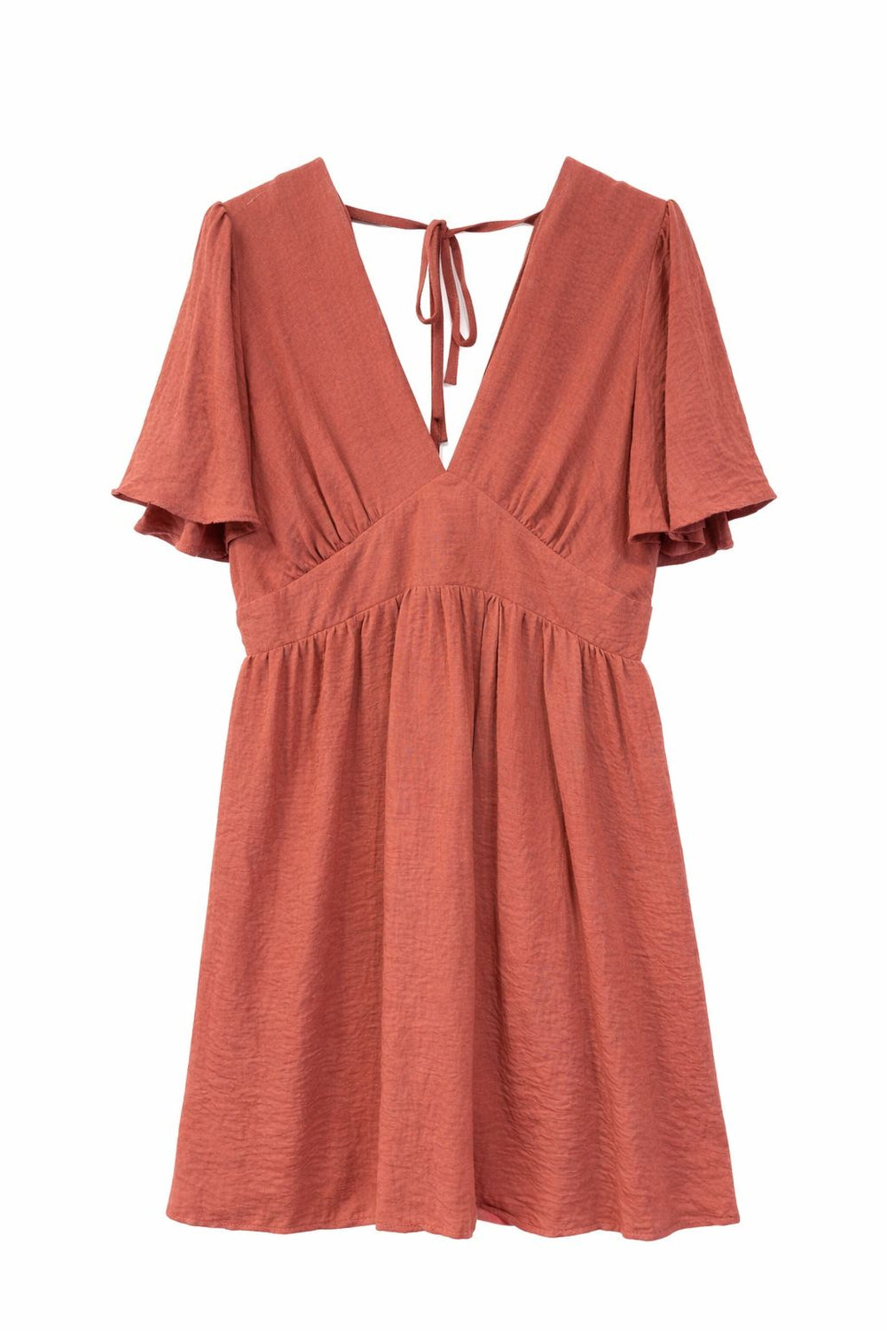 Robe fluide vieux rose 5222 (grande taille)