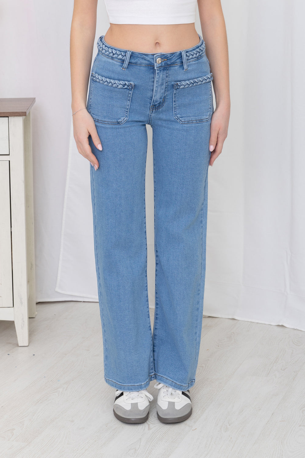 Jean bleu tressé 78389