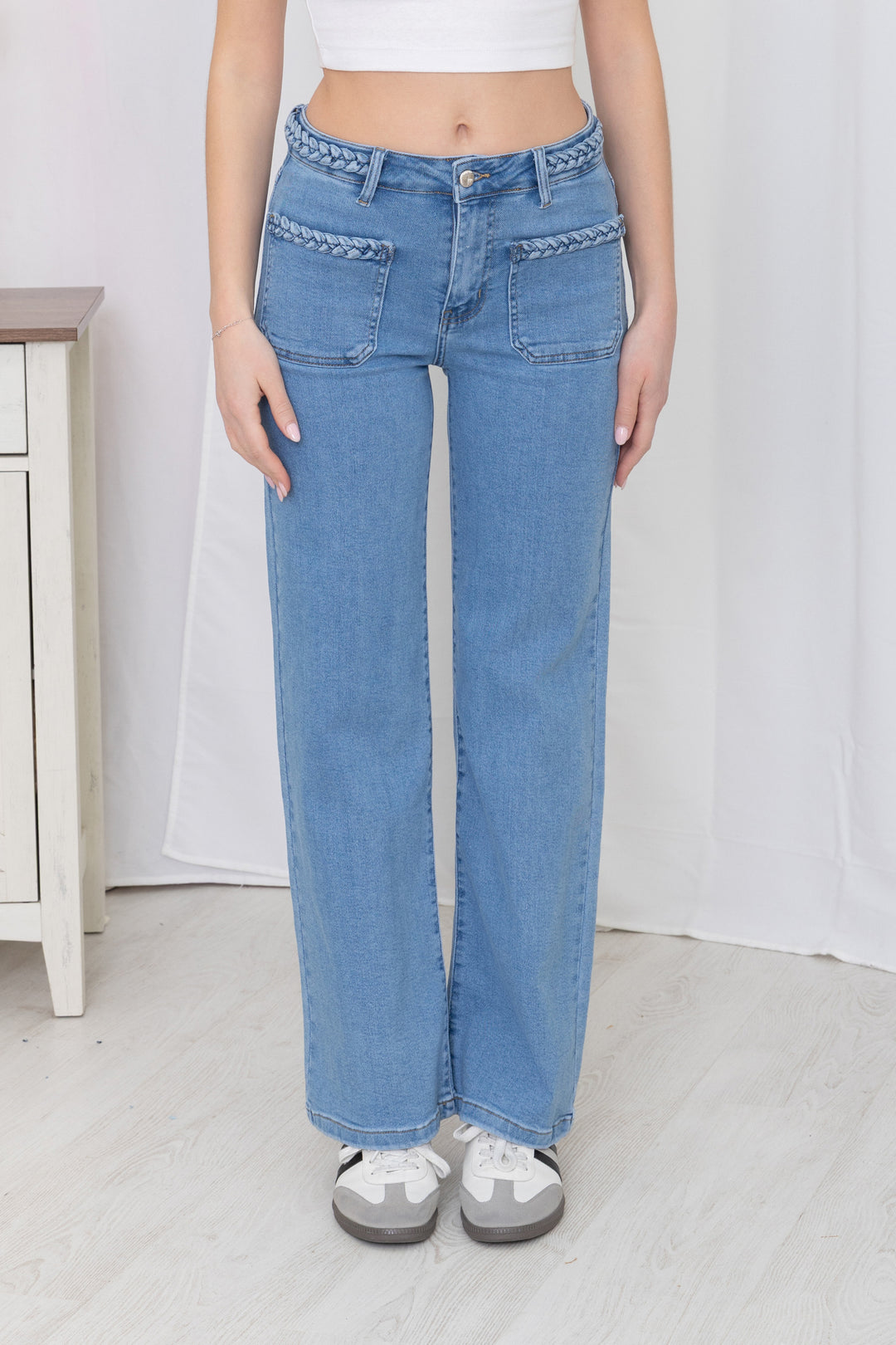 Jean bleu tressé 78389