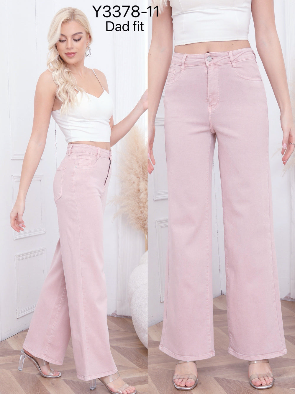 Jean droite Rose Y3378