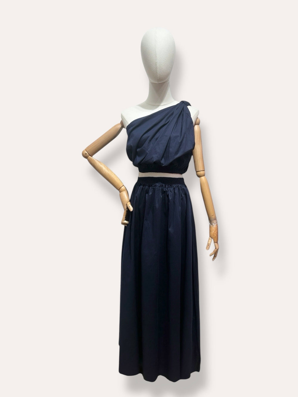 Ensemble top + jupe Uni Bleu marine 2849