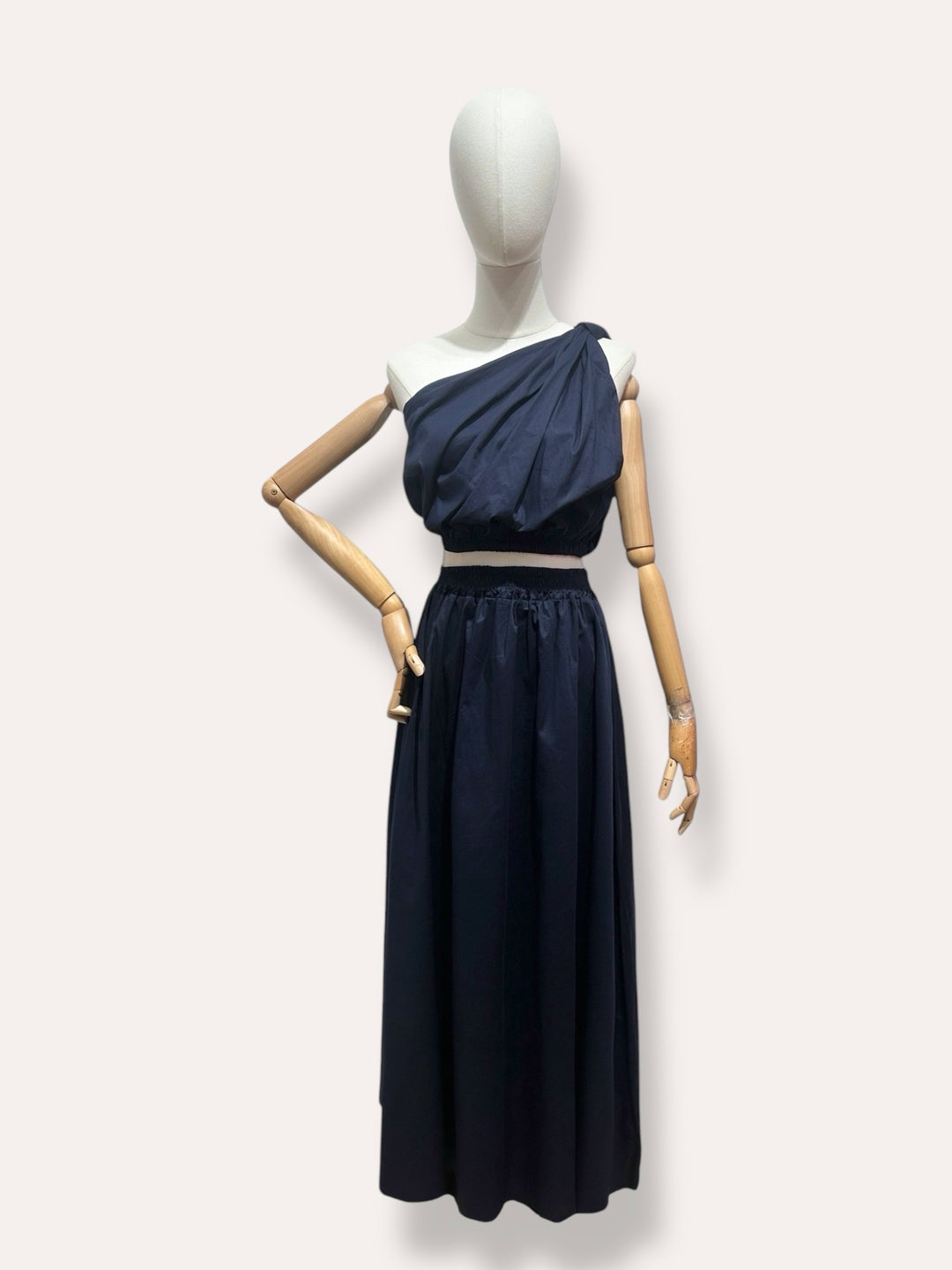 Ensemble top + jupe Uni Bleu marine 2849