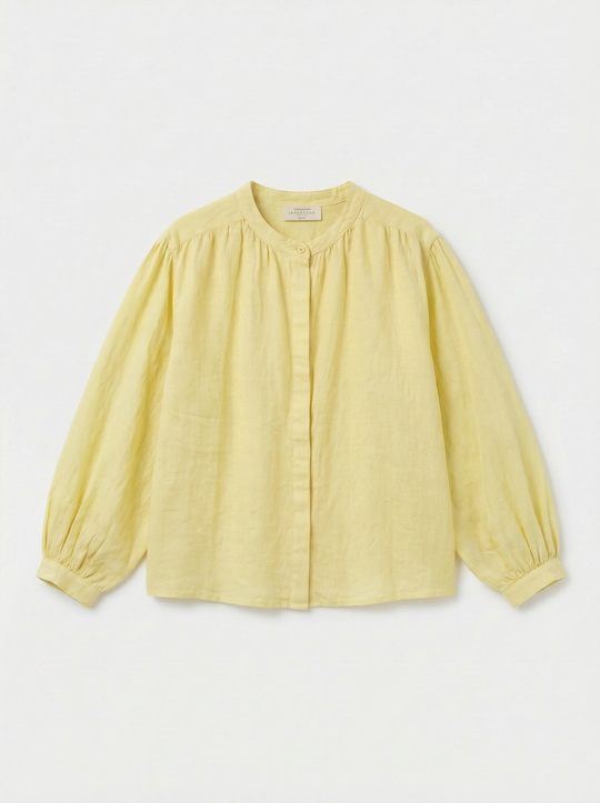 CHEMISES Simple LIN Jaune C79043