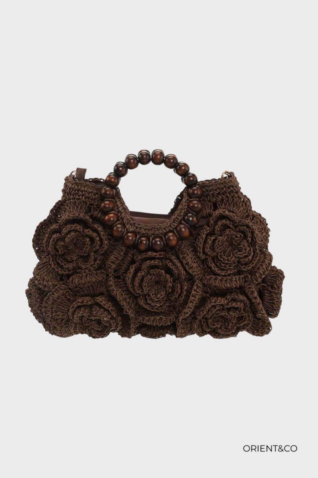 Sac paille tressé fleuri