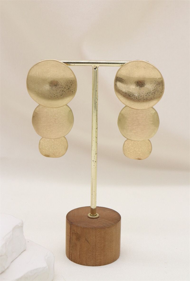 Boucles d'oreilles 3 ronds En or