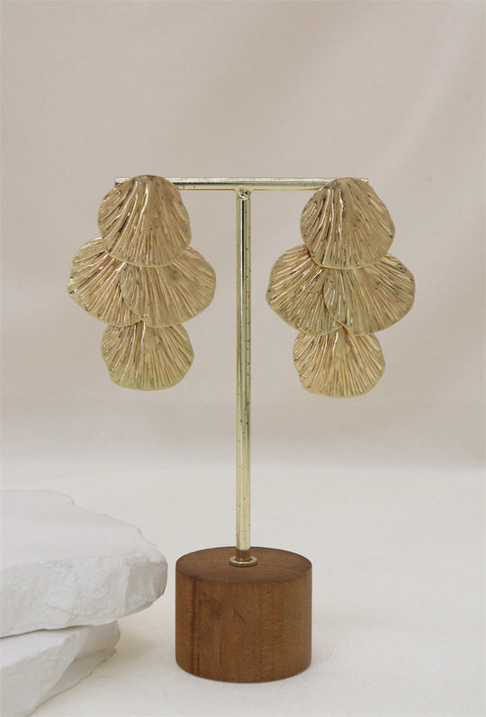 Boucles d’oreille écailles dorés