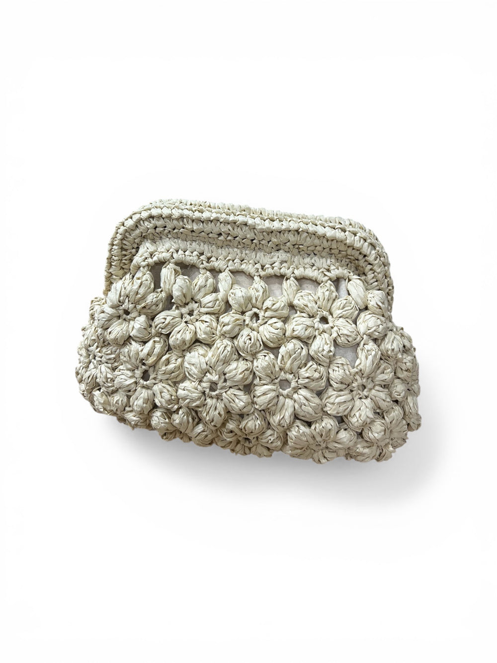 Sac paille fleur BEIGE 456-4